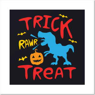 Trick Rawr Treat Kids Halloween Design! Posters and Art